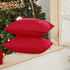 Deconovo Soft Cushion Covers - Faux Linen Blank, Pillow Covers/Throw Pillow Cases for Sofa & Couch (Red, 20x20 in, Set of 4, No Insert)