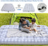 Giftway Twin Size Inflatable Air Mattress for Camping - Upgraded Height 9" Inflatable Mattress Foldable Air Bed with Waterproof Flocked Top - Portable Blow up Air Bed for Home/Travel/Housewarming Gift