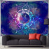 Ameyahud Mandala Tapestry Blue Starry Sky and Moon Tapestry Psychedelic Indian Tapestry Bohemian Hippie Tapestry Trippy Mandala Floral Tapestry Wall Hanging for Bedroom Dorm Decor