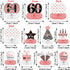 9 Pieces Rose Gold 60th Birthday decorations for Women Pink 60th birthday centerpieces for Tables Decorations Cheers to 60 Years Honeycomb Table Topper Happy 60th Birthday Decorations for Woman Sixty Years Birthday Party
