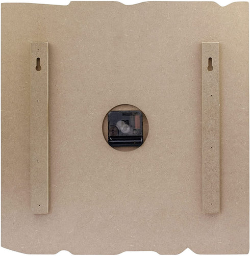 Stonebriar Square 15" Rustic Farmhouse Worn Wood Arabic Number Battery Operated Wall Clock
