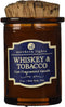 Northern Lights Candles Whiskey and Tobacco Spirit Candle, 5 oz, Amber