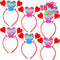 JOYIN 18 Packs Valentines Day Heart Headband with Card Headers for Classroom Exchange Prizes, Valentines Greeting Cards, Valentine Party Favors, Valentine Exchange Gifts