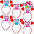 JOYIN 18 Packs Valentines Day Heart Headband with Card Headers for Classroom Exchange Prizes, Valentines Greeting Cards, Valentine Party Favors, Valentine Exchange Gifts
