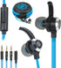 ENHANCE Mobile Gaming Earbuds for PS4, PC, Xbox One & Nintendo Switch with Bass Vibration Feedback & Microphone - Full Metal Housings, Noise Isolating, in Ear Hooks & Tangle Free Cable