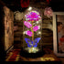 TURNMEON Valentines Day Gift for Her 24K Gold Foil Led Rose Warm White Light, Valentines Rose Light Up Forever Glass Rose for Girlfriend Wife Women Valentine's Anniversary Wedding Home Decor (Pink)
