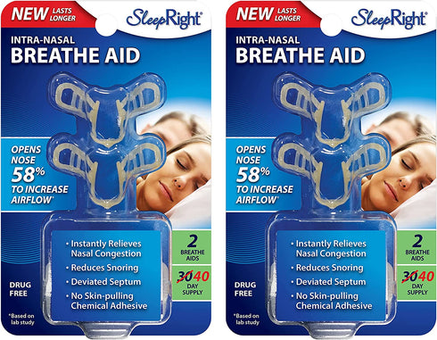 SleepRight Intra-Nasal Breathe Aids 2 Pack