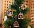 Wooden Farmhouse Christmas Tree Ornaments 24 Pieces, 2.3-inch Wooden Hollow Santa Claus Pendant, Snowman Pendant Ornaments Crafts, Christmas Party Ornaments.