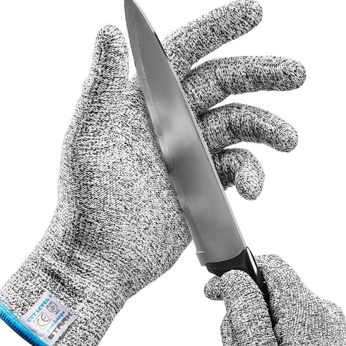 Stark Safe Cut Resistant Gloves Food Grade Level 5 Protection (EN388), Safety Kitchen Cutting Gloves for Oyster Shucking, Meat, Fish Fillet Processing, Mandolin Slicing, Wood Carving (X-Large, Pair)