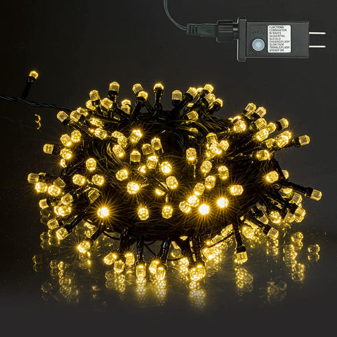 Christmas String Lights Outdoor Indoor, 72 FT 200 LED Lights with 8 Lighting Modes Waterproof UL Certified Ultra-Bright Fairy String Lights for Christmas Tree?Home,Party Holiday Decoration Warm White
