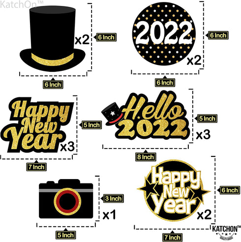 Happy New Years Swirl Decorations 2022 Pack of 40, Gold Glitter | Happy New Year Decorations 2022 | New Years Eve Party Supplies 2022 | NYE Decorations 2022 | Happy New Years Eve Decorations 2022