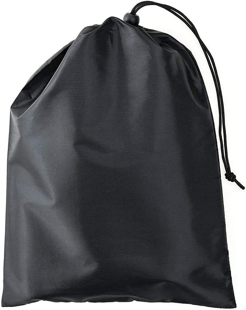 Shower Bag Tote, Mesh Caddy Toiletry Organizer 12?L x 9?W, Compact and Lightweight With Suction Cup, Cord for Hanging, Zipper and Drawstring Pouch 14?L x 10?W, Black