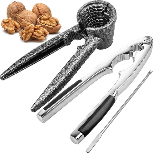 Anwenk Nutcracker Pecan Walnut Nut Crackers Bundle Heavy Duty Shell Seafood Cracker Tool with Non-Slip Handle