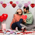 Duufin 45 Pieces Valentine's Day Heart Ornaments Heart Baubles Valentines Heart Decorations Heart Shaped Baubles Hanging Ornaments Decorations for Valentine, Christmas Tree