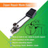 FixnZip 3 Pack (Large, Black Nickel) - See Size Guide - Universal Zipper Repair Kit for Jackets, Luggage, Bags - Backpack Zipper Replacement Repair Kit - Instant Zipper Fix - Made in the USA