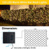 Solar LED Net Lights, 5.9Ft x 3.9Ft 120 LED Mesh Lights with 8 Modes, IP65 Waterproof Fairy Fence Lights for Outdoor Fence Garden Backyard Wedding Party (Warm White)