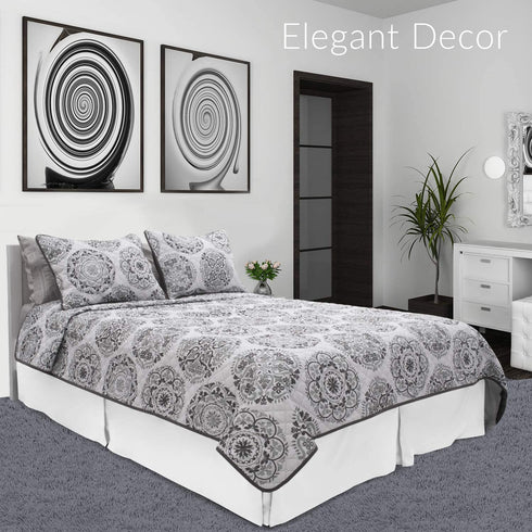 Mellanni White Bed Skirt King Size - Bed Frame and Box Spring Cover - 15-Inch Tailored Drop Pleated Dust Ruffle - Luxury Bedding - Easy Fit, Wrinkle, Fade, Stain Resistant - 1 Bedskirt (King, White)