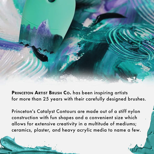 Princeton Catalyst Tools, Art Supplies for Texturizing and Moving Paint, Contour- Taupe