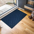 E-view Non-Slip Entrance Doormats - Washable Front Back Door Mat with Rubber Back, Waterproof Low-Profile Indoor Outdoor Welcome Rug (Blue)