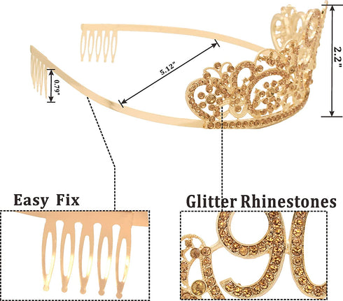 90th Birthday,90th Birthday Gift,90th Birthday Decorations for Women,90th Birthday Tiara,90 Birthday Sash,90th Birthday Crown,90th Birthday Gifts for Women,90th Birthday Party Decorations,90th Crown