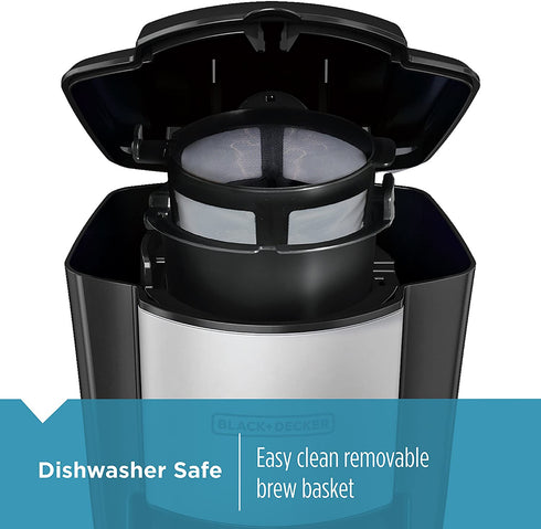 BLACK+DECKER Single Serve Coffeemaker, Black, CM618