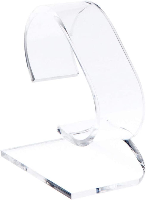 Plymor Clear Acrylic Watch Display Stand, 1.75" W x 3" D x 3.75" H (2 Pack)