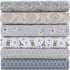 Comfort Spaces CS20-0576 100% Cotton Percale 3 Piece Set Ultra Soft Breathable Deep Pocket Printed Geometric Pattern Sheets with Pillow Cases Bedding, Twin, Diamond Grey