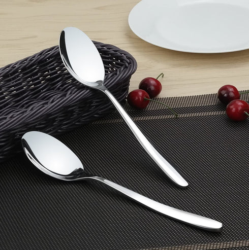 Kekow 12-Piece Stainless Steel Flatware Dinner Spoons, 8.18-INCH