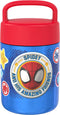 Zak Designs Kids' Vacuum Insulated Stainless Steel Food Jar with Carry Handle, Thermal Container for Travel Meals and Lunch On The Go, 12 oz, Spidey and His Amazing Friends