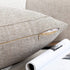 Jepeak Pack of 2 Burlap Linen Throw Pillow Covers Square Cushion Cases Farmhouse Modern Decorative Solid Thickened Pillowcases for Sofa Bed Couch (20 x 20 Inches, Beige/Khaki Threads)
