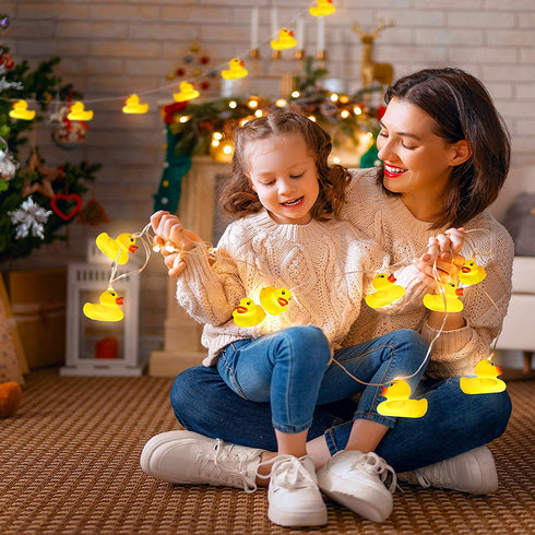20 LED Children's Room LED String Lights for Holiday Wall Window Tree Decorative Party Yard Garden Kids Bedroom Living Dorm Uses Squeeze Sound Squeaky - Duck