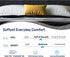 CALIFORNIA DESIGN DEN Soft & Silky 500 Thread Count 100% Cotton is Cool & Smooth, 2 White Standard Pillow Cases Fits Standard & Queen Pillows (Damask Stripe - Pure White)