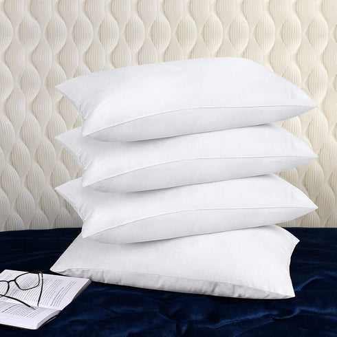 Utopia Bedding Throw Pillows Insert (Pack of 4, White) - 12 x 20 Inches Bed and Couch Pillows - Indoor Decorative Pillows