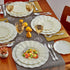 PARTY DISPOSABLE 30 PC DINNERWARE SET | 10 Dinner Plates | 10 Salad Plates | 10 Dessert Plates | Heavyweight Plastic Dishes | Fine China Look | Upscale Wedding and Dining (Veil Collection - Ivory)