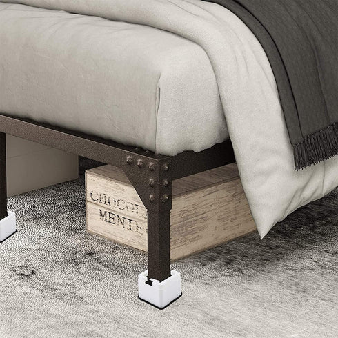 BTSD-home Stackable Bed and Furniture Risers 3 Inch Heavy Duty Bed Lifts for Dorm Couch Chair Table Additional 3 or 6 Inch Height or Storage White 4 Pack