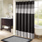 Amherst Fabric Black Shower Curtain ,Pieced Transitional Simple Shower Curtains for Bathroom , 72 X 72