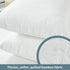 HOMBYS Bamboo Waterproof Pillow Protector with Zipper, Breathable Ultra Soft Zippered Pillow Cases Queen Size, White Pillow Covers Set of 2 for Summer, Hot Sleepers, Night Sweats