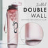 Live Infinitely 24 oz Water Bottle with Time Marker - Insulated Measured Water Tracker Screen - BPA Free Gym Water Bottle - Locking Flip Top Lid, Rubberized (Rose, 24oz)