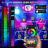 Rhythm Light Bar, RGB Sound Control Music Rhythm Lights, App Control 32 Bit Music Level LED Lights, USB & Battery Powered Voice Activated Atmosphere Light for Car Game Room Desktop DJ Studio (2 Packs)