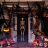 MELLIFUL Huge Halloween Creepy Cloth with 12 PCS Bats Spooky Hanging Scary Gauze Fabric Black 315 x 79 Inch Window Cover Gauze Halloween Decorations for Party Home Wall Yard Outdoor Doorway
