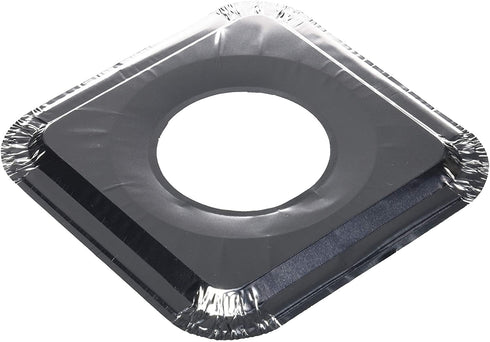 Aluminum Foil Square Gas Stove Burner Covers Pack of 100 Disposable Bib Liners for Kitchen Gas Range Top - Keep Your Gas Range Clean with DCS Deals Drip Pans - 8.5 x 8.5 x .5? Inch