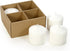 Hosley's Set of 4, 3 Inches High, White Unscented Pillar Candles