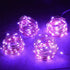 Abkshine 4pack Battery Operated Purple String Lights, 50led Bright Mini Purple LED Fairy Lights, Battery Powered Halloween Lights, Portable Christmas Decorative Strand Lights