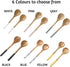 Folkulture Salad Servers or Salad Tongs, Wooden Utensils for Serving Salad, 12-inch Spoon and Fork Set, Mango Wood, Blue Servers