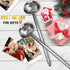 meekoo 3 Pieces Stainless Steel Ladle Soup Handle Ladle with Pouring Rim for Kitchen Cooking Soup Sauce (10 oz)