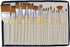 Jerry Q Art 24 Pcs Artist Paint Brush Set with Free Carry Pouch for Watercolor, Acrylic, Oil and All Media, Suitable for Canvas, Paper, Ceramic, Golden Nylon Hair, Wood Handles JQ-B24