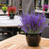 Artificial Lavender Flowers 12 Bundles Outdoor UV Resistant Fake Flowers No Fade Faux Plastic Plants Garden Porch Window Box Decorating (Purple)