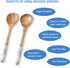 Folkulture Salad Servers or Salad Tongs, Wooden Utensils for Serving Salad, 12-inch Spoon and Fork Set, Mango Wood, Blue Servers