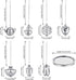 DISIWENE 7 Pack Loose Leaf Tea Infuser, Tea Strainer Stainless Steel Tea Ball with Chain and Drip Trays, small Tea Filter Set for Mug (Silver-Set A)