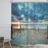 Riyidecor Ocean Beach Shower Curtain 72Wx72H Sunset Summer Sunrise Hawaiian Scenic Blue Sky Seaside Cool Sea Landscape Sand Decor Fabric Bathroom 12 Pack Plastic Shower Hooks